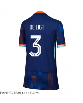 Țările de Jos Matthijs de Ligt #3 Echipament de Fotbal Replică European 2024 Femei Deplasare